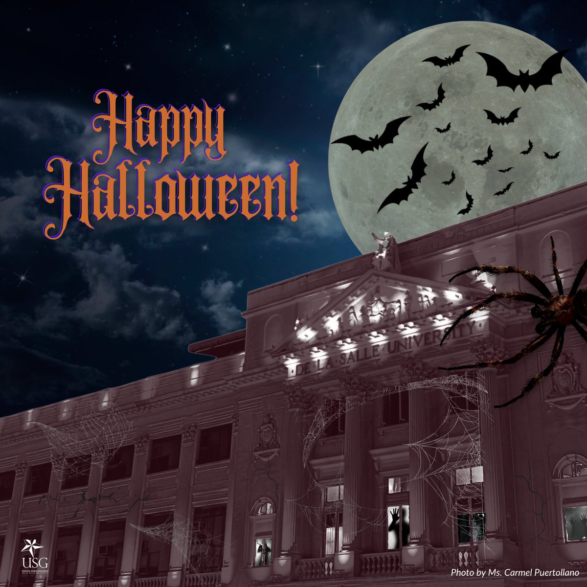 usg_dlsu's tweet photo. TRICK OR TREAT! ๐ฎ๐คญ
The University Student Government wants to greet everyone a Happy Halloween! ๐ Make the most out of your FANGtastic time!
Have a SPOOKtacular night, everyone! ๐ป
#Halloween2022
#WithTheStudents
#TogetherForTheNation https://t.co/9b1VAivd04