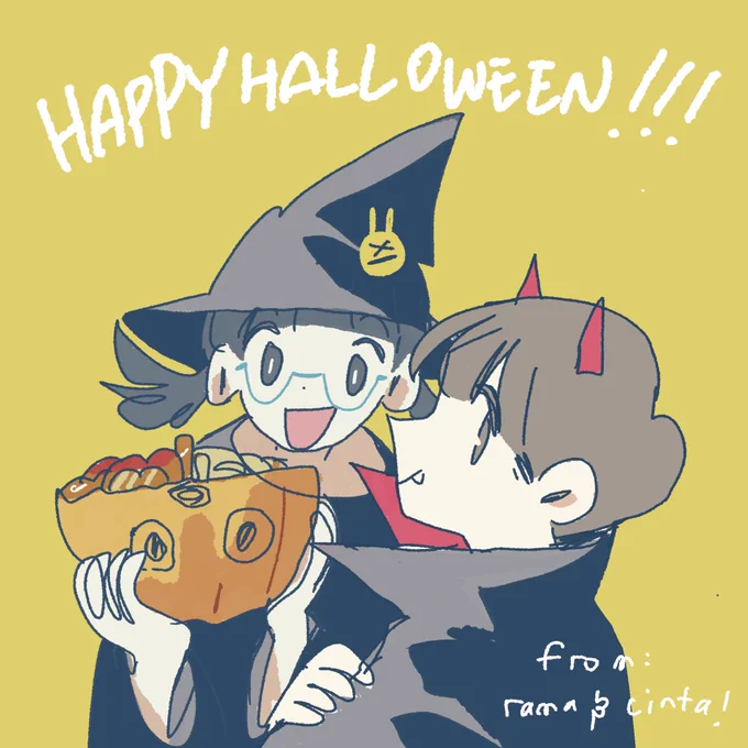 happy halloween from rama and cinta #afterloveEP  