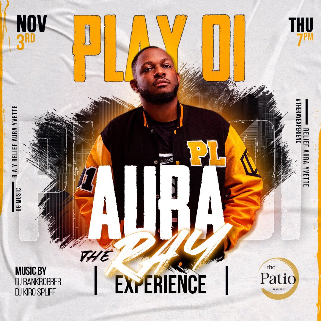 haree_the's tweet photo. 3 INCREDIBLE ACTS 
1 STAGE

Come through this Thursday at @ThePatioUG and Experience The RAY Experience . https://t.co/0Yj51nhdq7