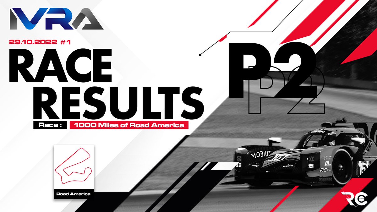 Une superbe P2! Quoi de mieux pour fêter notre retour en proto qu’un podium? 🥈

Superbe performance de <a href="/MarkusDec/">Markus Dec</a> et <a href="/_R1ckk/">Rick</a> ! Nous avons maintenant des bases solides pour construire notre saison. 👊

Rendez vous le 26 Novembre pour COTA! 🇺🇸 

#RC #SimRacing