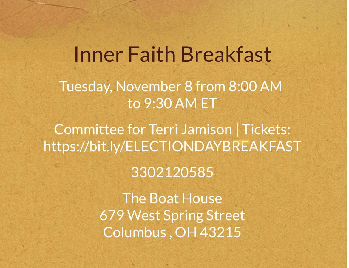 Jamison4Justice's tweet photo. Join #TeamJamison on Election Day for breakfast after going to the polls to vote! Tickets here: https://t.co/6o1zpjLC6i https://t.co/IrUYlWxo6P