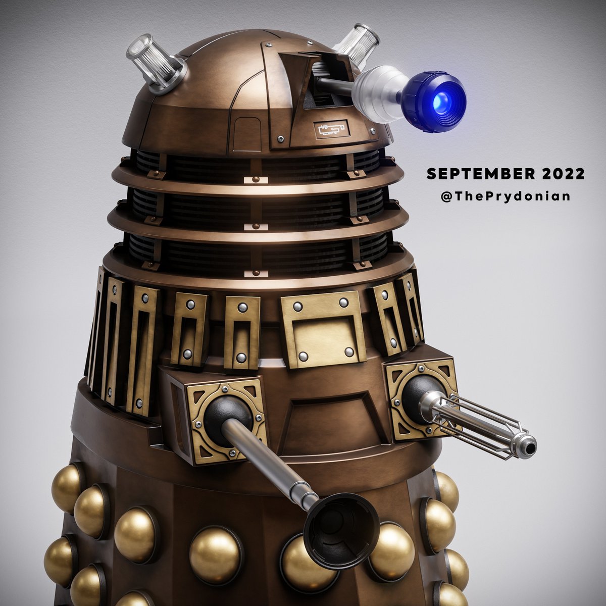 ThePrydonian's tweet photo. Here's a rendered version of my comparison of the updated Time War Dalek model showcase from yesterday!

#DoctorWho #DrWho #Daleks #Dalek #Blender3D #BlenderCycles https://t.co/rm87gs6Fyw