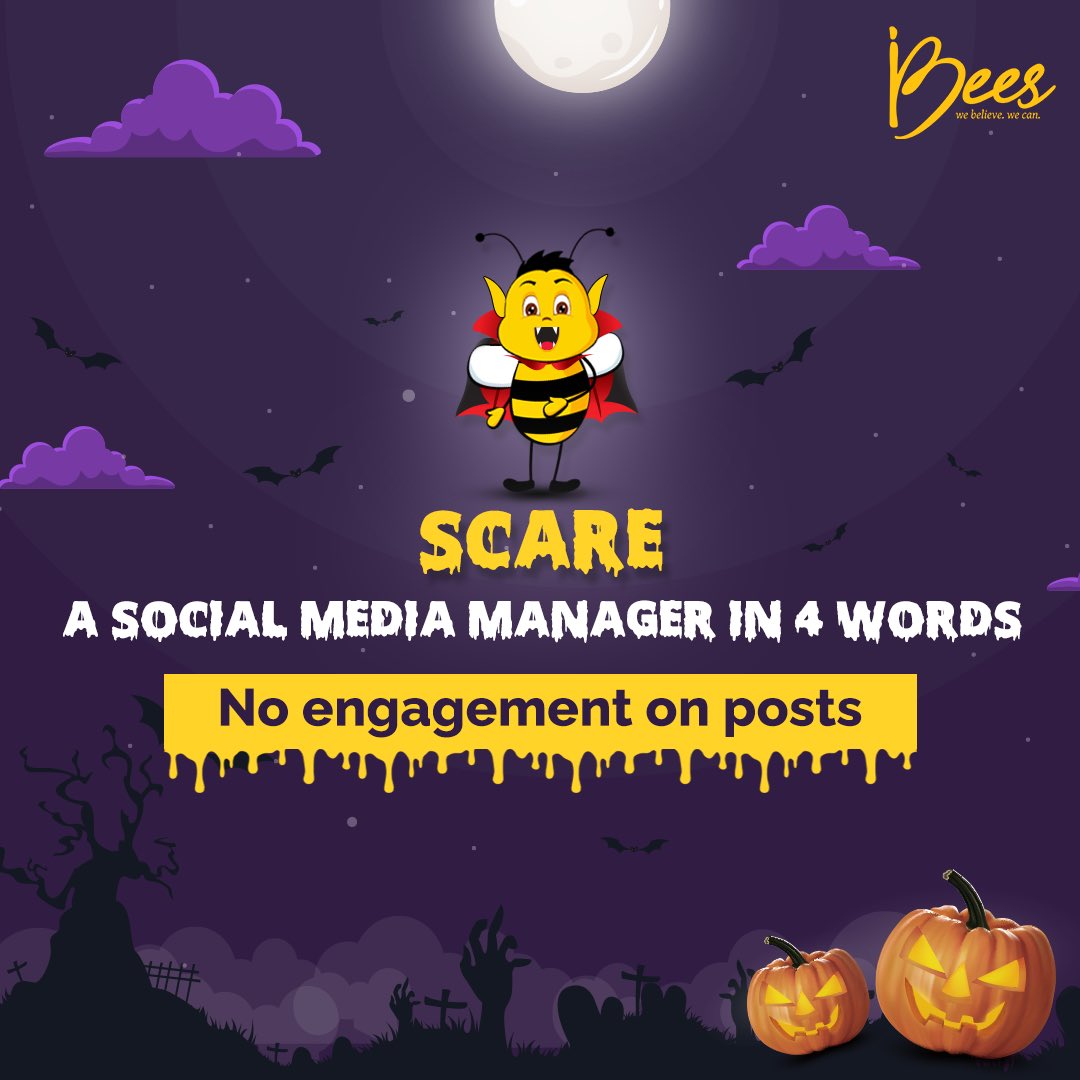interactivebees's tweet photo. Truth has been spook-en! What's your 4 word horror story? Continue in the comments!

#Halloween #Ibees #Interactivebees #agency #marketing #spookyseason https://t.co/yT9w0rHYEX