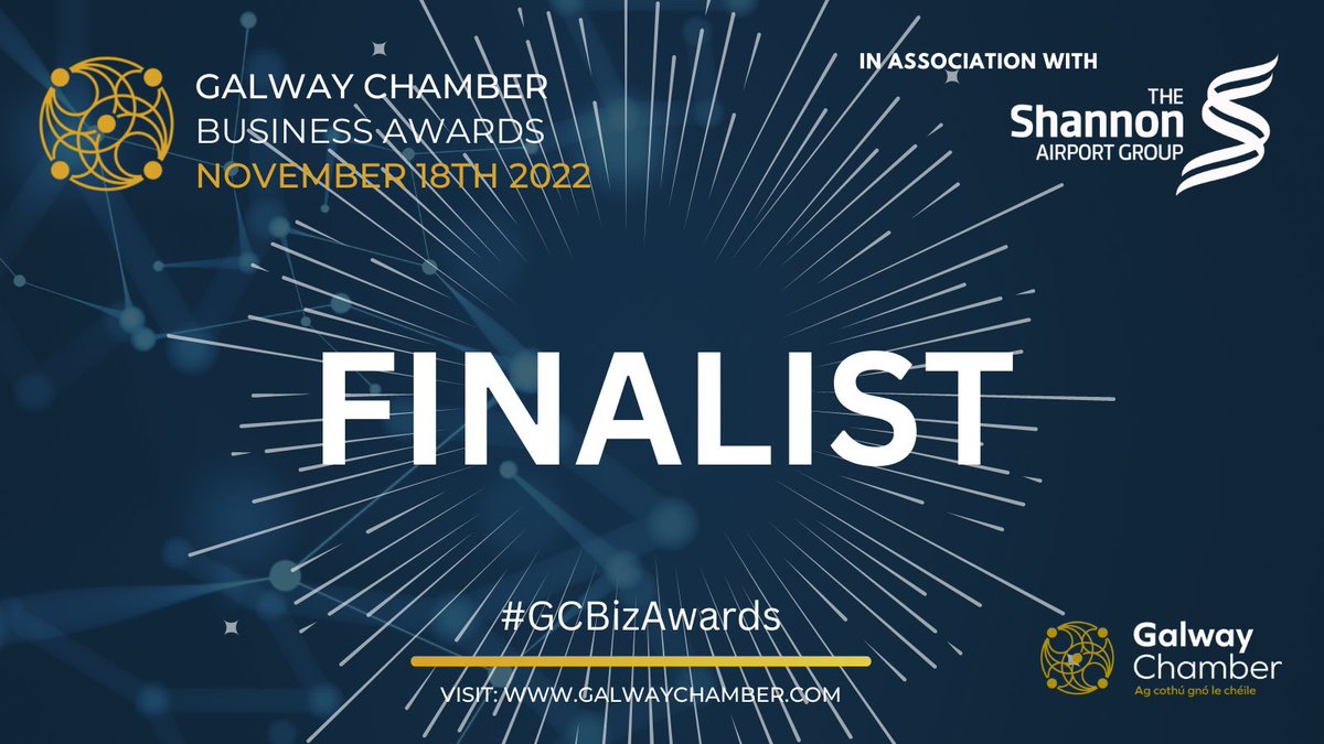 We are delighted to share that GIAF has been shortlisted as a finalist in the Culture and Creativity category of the @GalwayChamber Business Awards 2022, in association with @ShannonAirport. We wish the best of luck to all nominees!