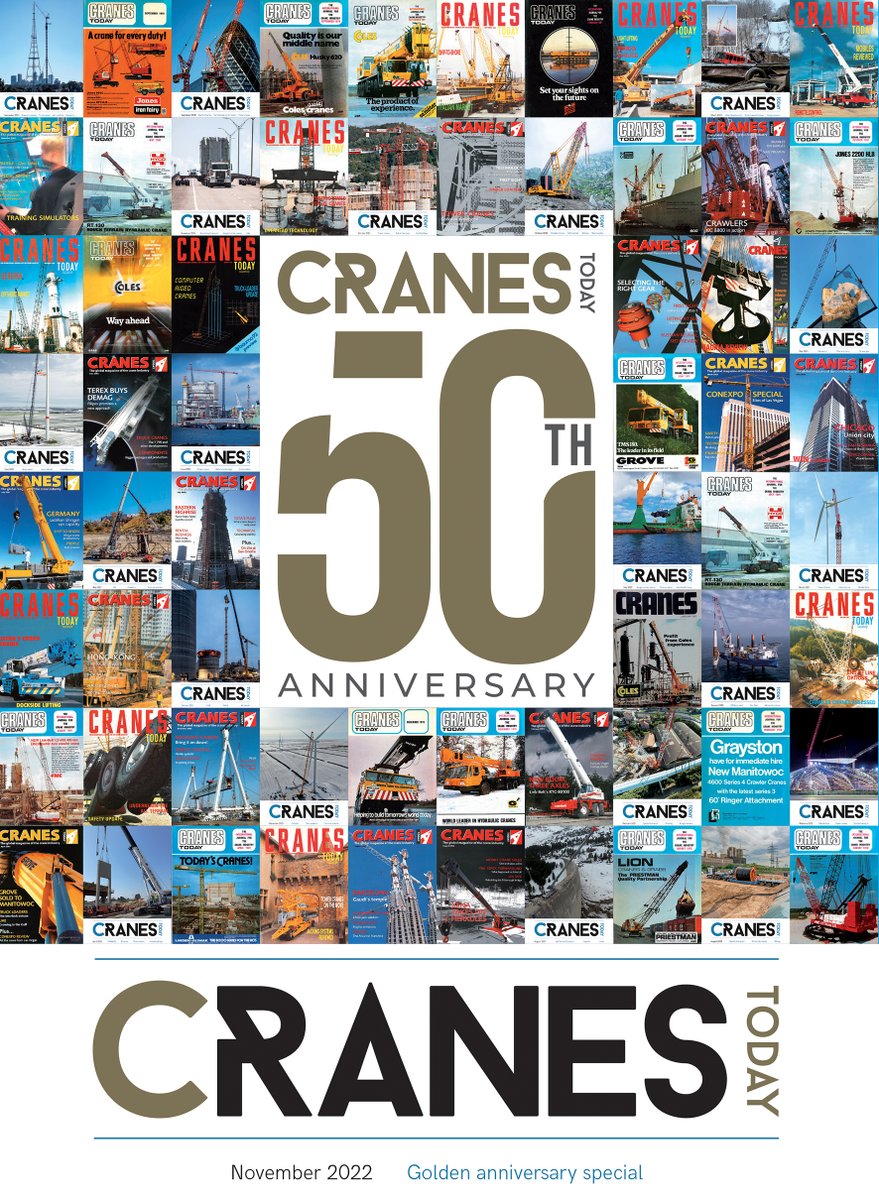 November 2022 marks Cranes Today’s 50th anniversary. To celebrate we’ve published our biggest ever issue exploring the past, present, and future of lifting and moving.

Read or download your free copy here: lnkd.in/emCkhCr2

#goldenanniversary
#longestrunningliftingtitle