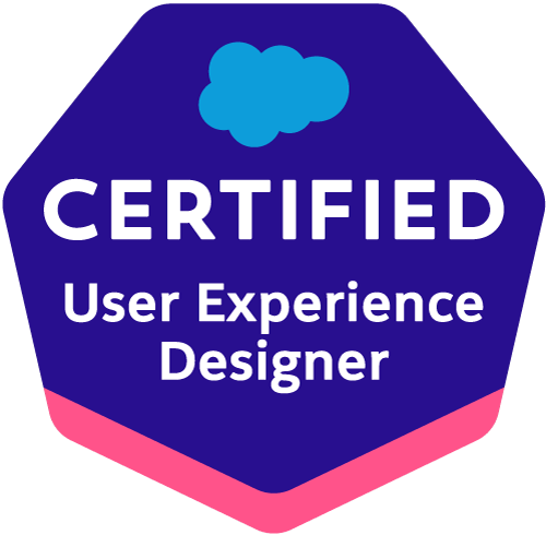SalesforceRoger's tweet photo. I’m happy to share that I’ve obtained a new certification: Salesforce Certified User Experience Designer from @Salesforce! https://t.co/u7xPokSjGI