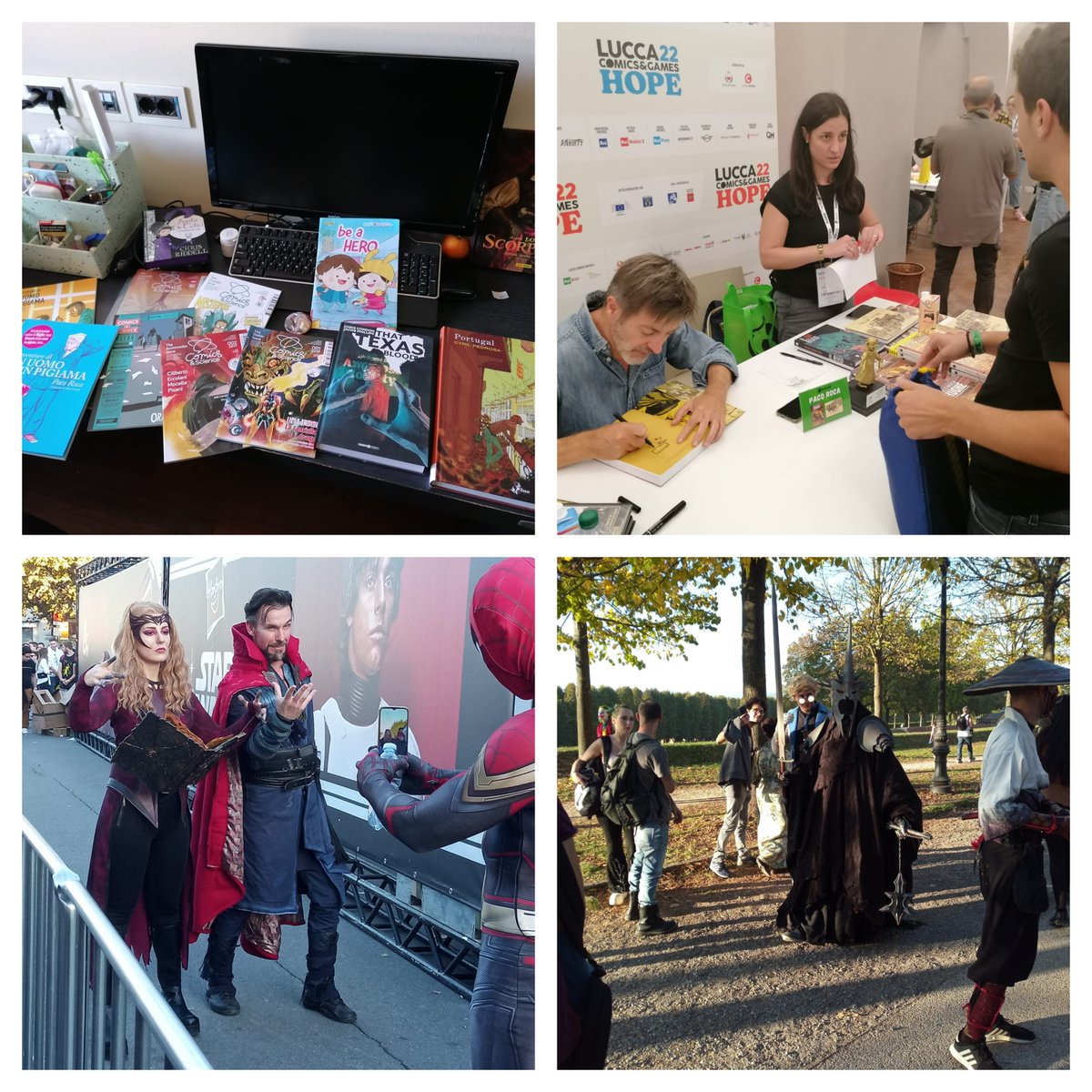 alb_hidalgo's tweet photo. Comics, games, cosplays... #luccacomics2022 never cease to amaze me.  Felicidades a @paco_roca  por el premio! https://t.co/rWomH48yj7