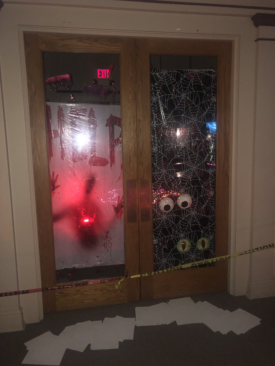 Evolveprincipal's tweet photo. Happy Halloween 🎃!  Today our students will experience our annual spooky escape room.  Kudos to Mrs. Eriksson and Mrs. Shubrowsky for all the set up #WeAreEvolve https://t.co/4jd27pJQL3