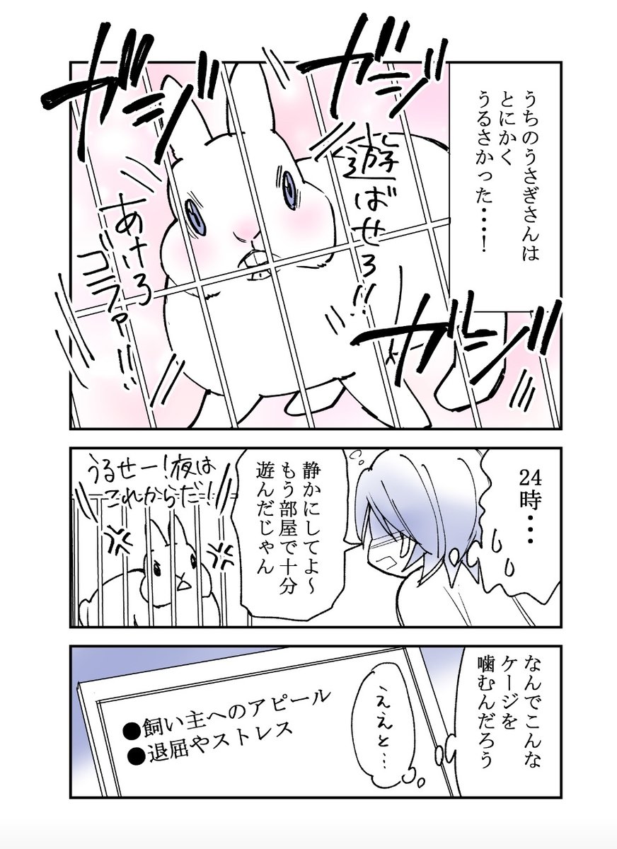 うさぎを飼う前に知ってほしい話(騒音編)
 #漫画がよめるハッシュタグ 
 #うさぎ  #兎年 