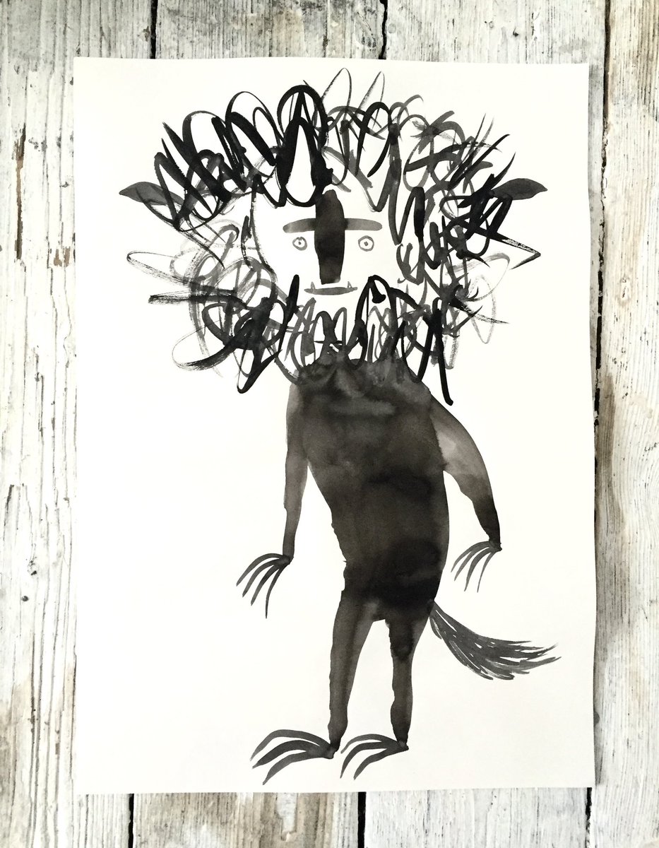 Happy #Halloween everyone! Here’s a inky werewolf 🎃🐺👻 #HappyHalloween