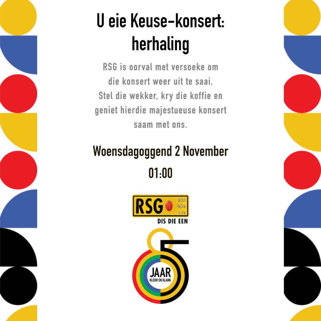 Luister weer na die U Eie Keuse-konsert… #85JaarVanKleurEnKlank