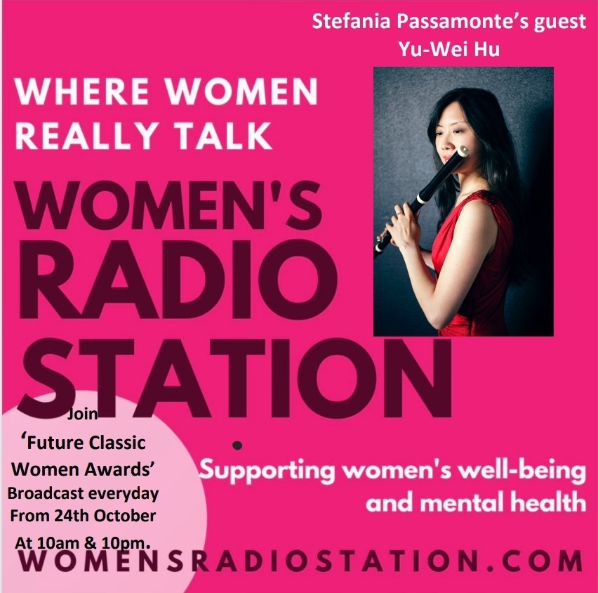 Join me now on the award winning <a href="/womensradiostn/">Women's Radio Station</a> for my latest episode on #FuturesClassicWomenAwards: flautist Yu-Wei Hu with her latest album "A Salon Opera"! Live everyday at 10am and 10pm on stream.radio.co/sf9c0cf965/lis…
#YuWeiHu <a href="/yuweihuflute/">Yu-Wei Hu</a> #Flaugissimoduo #classicalmusic #flute