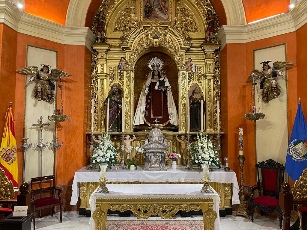 ArchCarmenSF's tweet photo. Nuestra Señora del Carmen Coronada, Patrona de la Armada Española y la ciudad de San Fernando ataviada para la festividad de los fieles difuntos.
#CarmenCoronada #LaIsladelCarmen #PatronadelaIsla #PatronadelaArmadaEspañola #CapitanGeneral #AlcaldesaPerpetua https://t.co/hlz6cnQotj