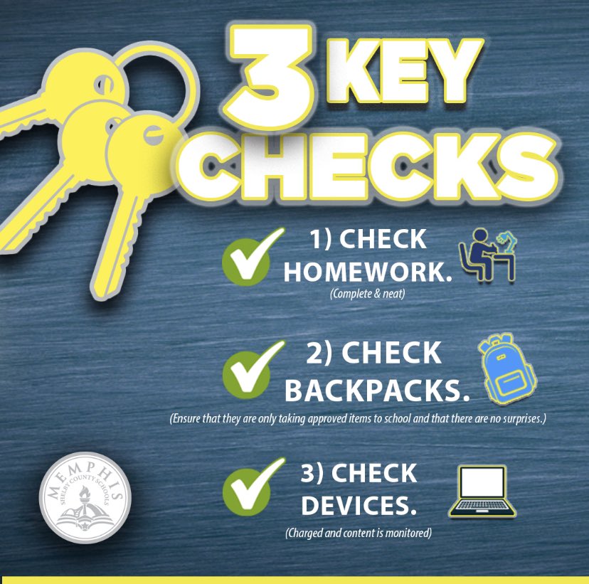 Happy Halloween!

Please perform these 3 key checks daily to ensure your child is prepared to learn.