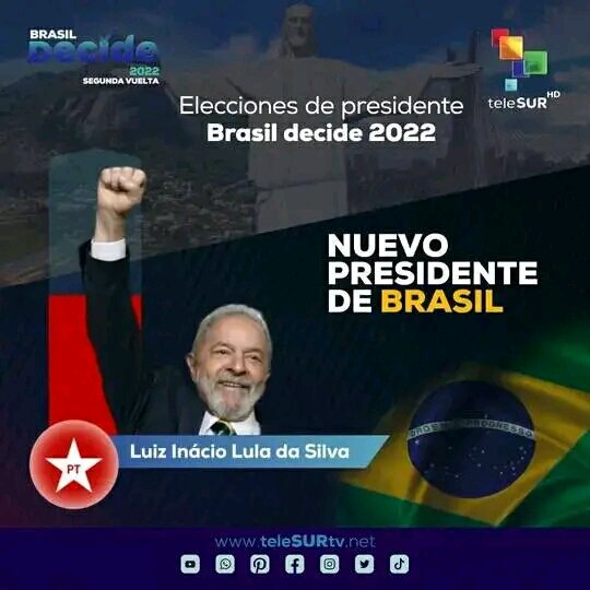 #LulaPresidente un nuevo triunfo para #Brasil y para América. #Cuba