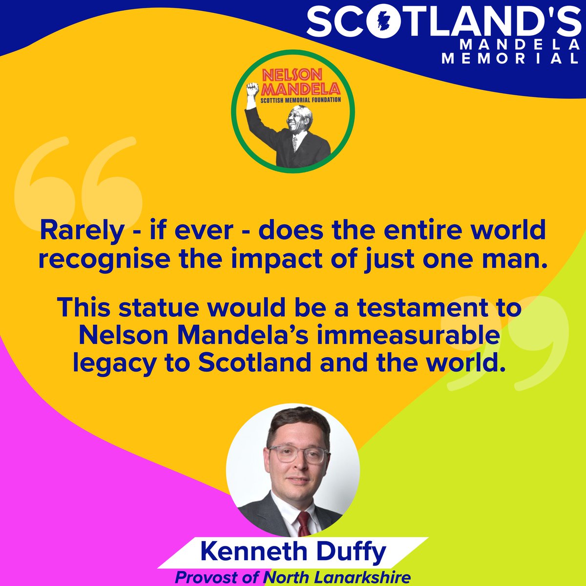mandelasmf's tweet image. What our supporters say:
As our Crowdfunder enters its final weeks, can you help to make this memorial to Mandela in Glasgow happen?  Join with our supporter, Kenneth Duffy, Provost of North Lanarkshire Council. Please donate at bit.ly/MandelaCrowd
@nlcpeople 
@blackhistoryuk