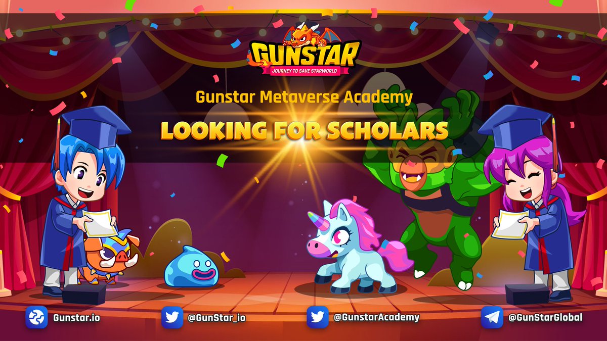 What Gunners have been waiting for has arrived😍 <a href="/GunstarAcademy/">Gunstar Metaverse Academy</a> opens application for 50 scholarships🔥

👍 Register here: docs.google.com/forms/d/e/1FAI…

👉 Details: blog.gunstar.io/register-for-g…

#Gunstar #Metaverse #Academy #Scholarships #esportsfi #PvP #Battle #BuildonBNBChain #BNBChain