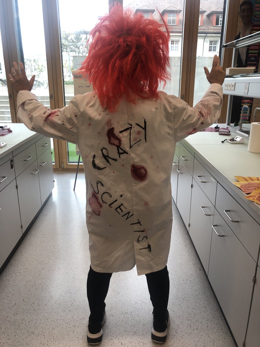 MrsVNielsen's tweet photo. #Halloween at my G6 @ISZL #Science Classroom @AllThingsMidSch #crazyscientist https://t.co/uEW2nYCnZA