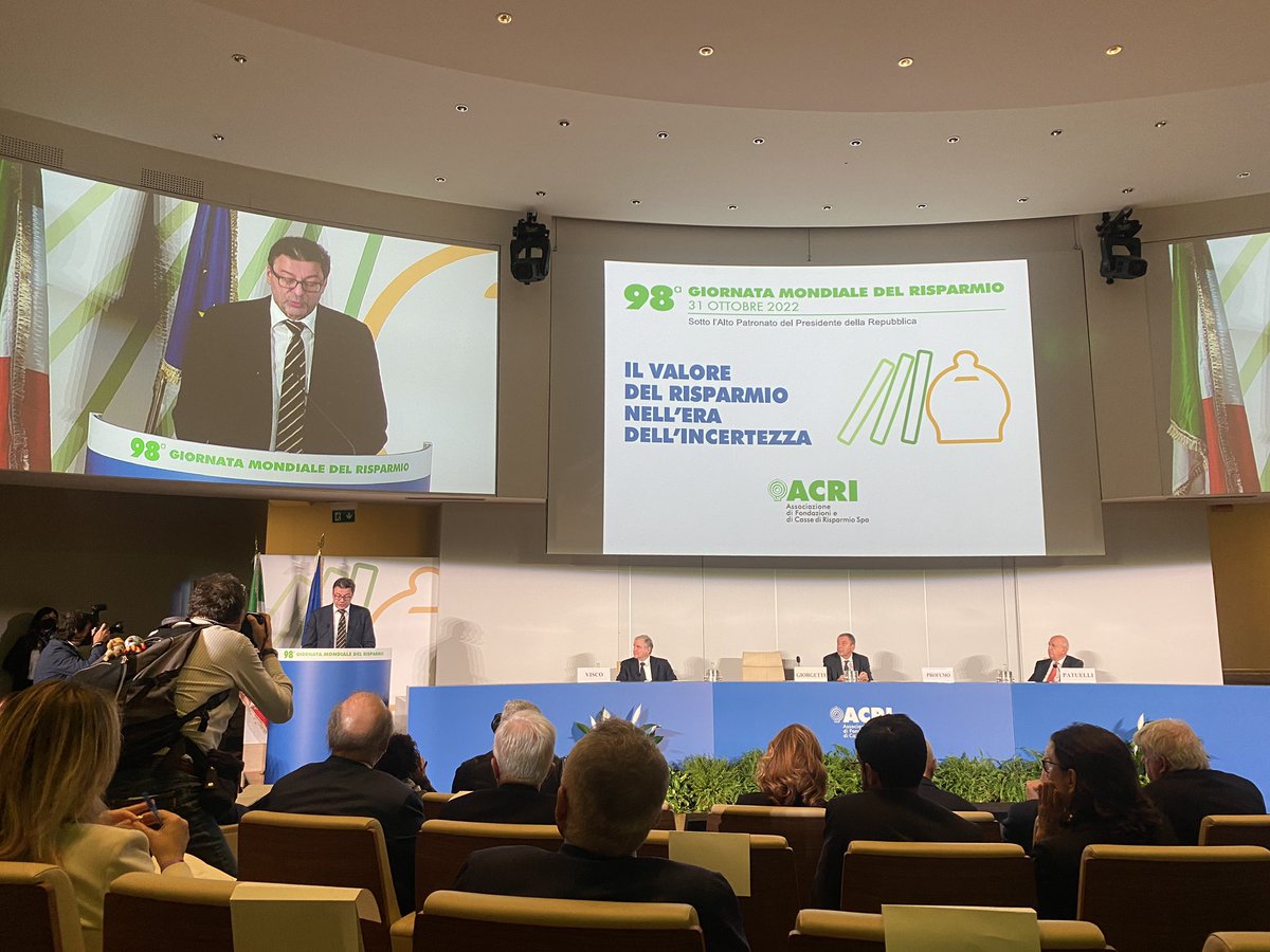 Germontani's tweet photo. #GiornatadelRisparmio #Acri Gli interventi del Presidente Acri #Profumo del Presidente Abi #Patuelli del Governatore Banca d’Italia #Visco e del Ministro dell’economia #Giorgetti che richiama più volte Einaudi @acri_ufficiale @ABI_Eventi @bancaditalia @giancarlogiorge https://t.co/yckT7OoAYE