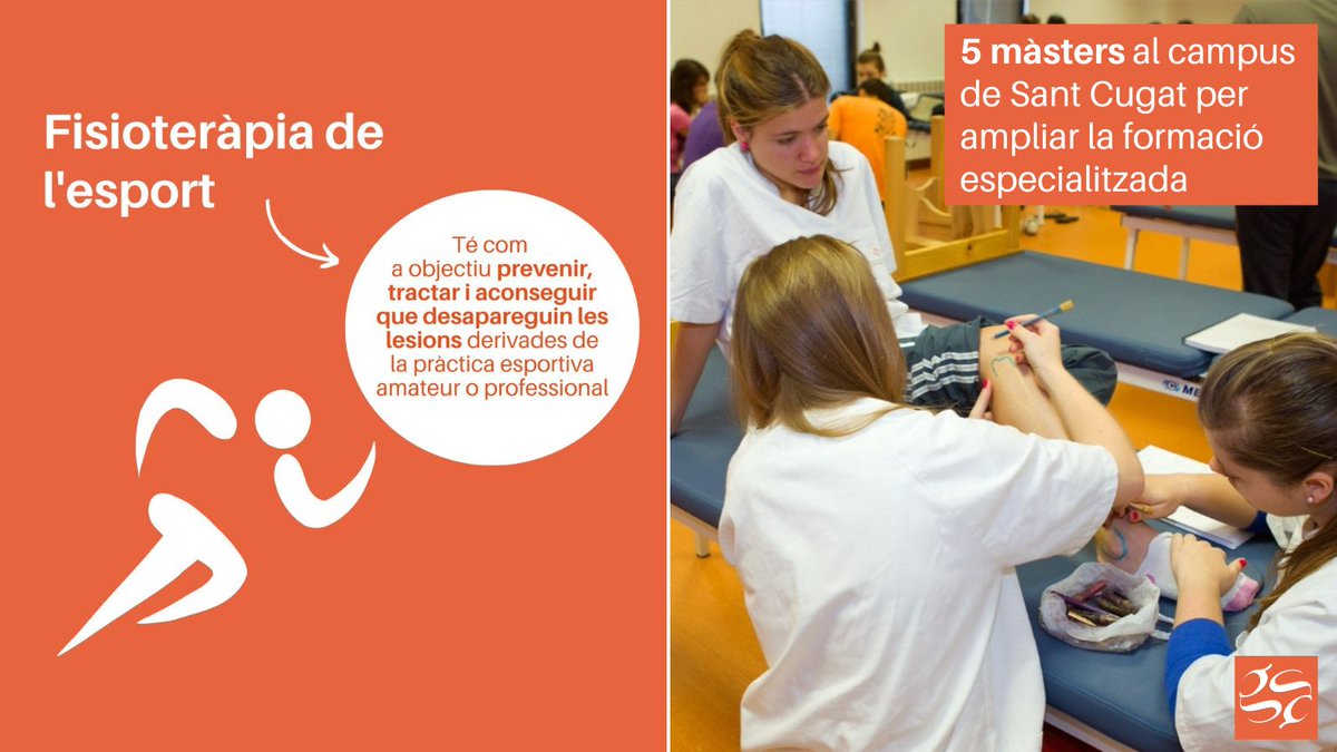 👩‍⚕️👨‍⚕️ L'alumnat de Gimbernat es forma com a fisioterapeuta generalista, però al mateix temps adquireix un primer nivell d’especialització mitjançant un elevat grau d’optativitat en el pla d’estudis. Aquests són els 5 itineraris que s'ofereixen 👇

#HoPortesDinsEUG #Fisioteràpia