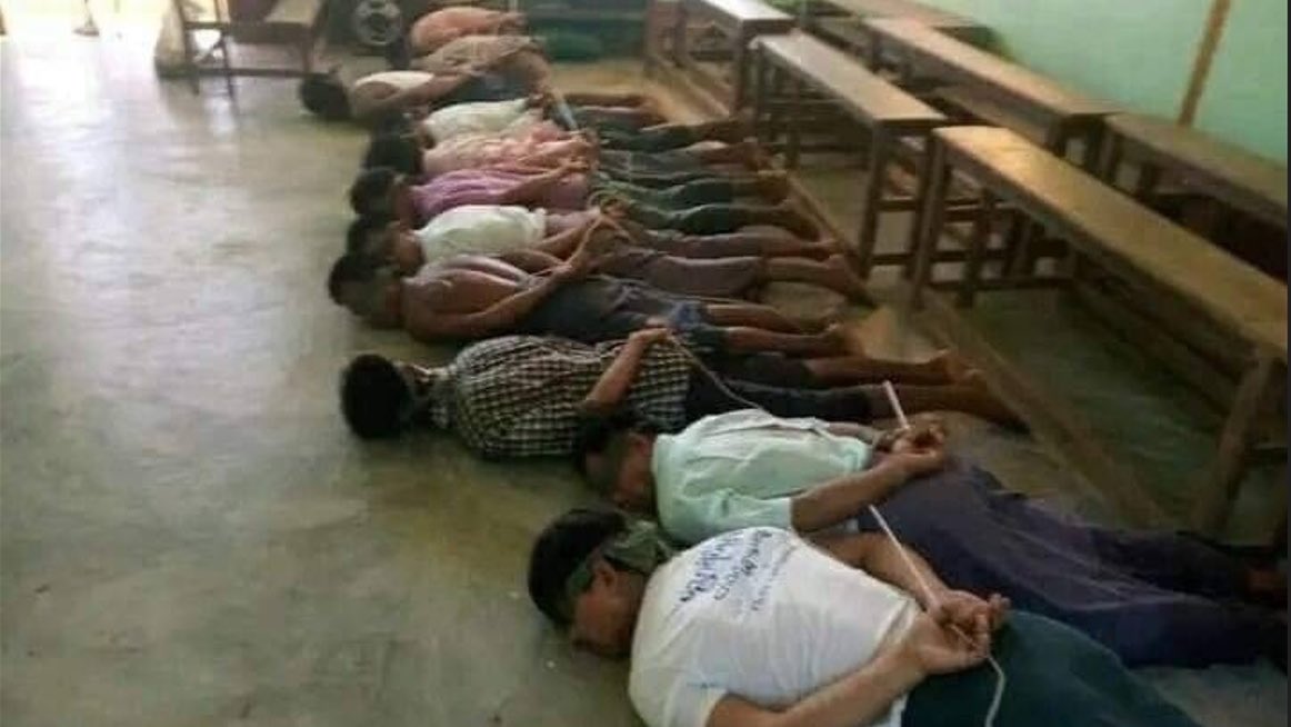 2 Massacres 

Junta carried out 2 massacres this month in Sagaing’s Yinmabin &amp; Pale Tsp. On Oct 21, 12 PDFs &amp; 3 civilians, incl: a pregnant woman &amp; a grandma, were shot dead, &amp; some were burnt alive in Yinmabin’s Shwe Hlan village. 10 houses &amp; 9 motorcycles were set on fire. 1/2