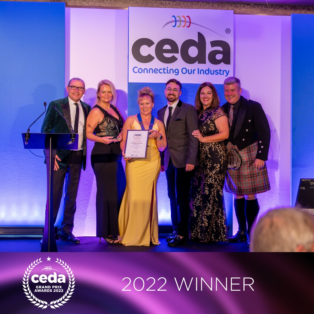 CEDAUK's tweet photo. It's no trick! There were TWO winners in the Outstanding Customer Service Award category at this year's ceda #GrandPrixAwards22
Congratulations to:
@candccatering for their project at @Meta
AND
@GratteBrothers for their project at IMO (Equans)!
#cedaConference22 https://t.co/sUsEz9mWzg