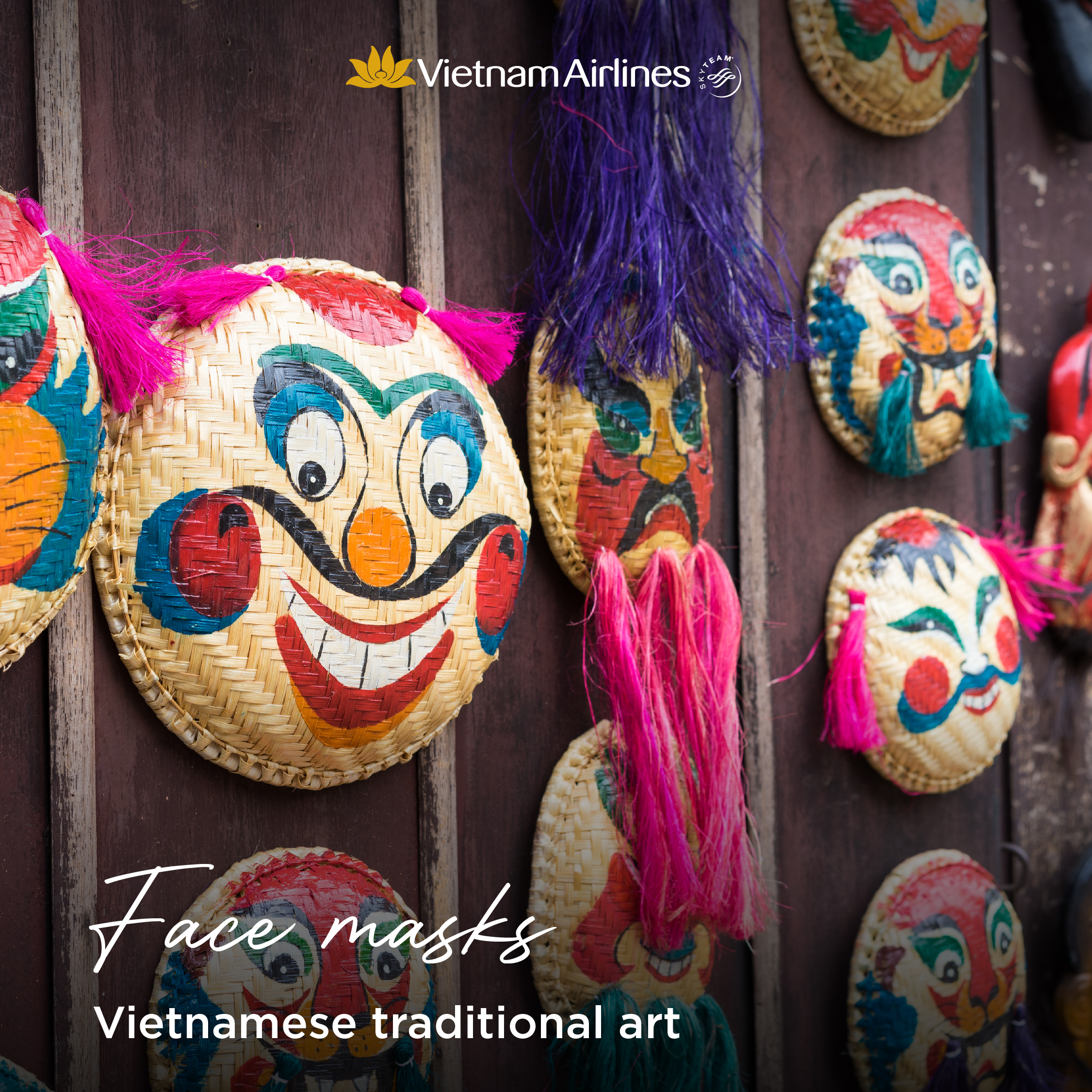 Vietnam Airlines on Twitter: "The mask is a long-standing handmade costume associated with Northern Delta folk entertainment activities during particularly Festival. https://t.co/EpCXOM55zc" Twitter