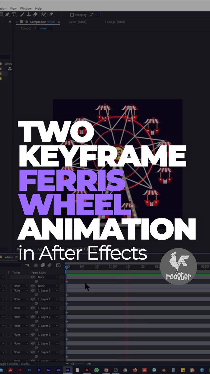 Two Keyframe Ferris Wheel Animation #shorts #aftereffects #animation2d youtu.be/tqeEfDAkRbY via @YouTube