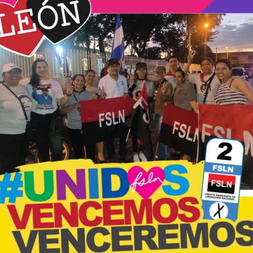 UVMarcosSomarri's tweet photo. Ayer Domingo 3️⃣0️⃣ de octubre León realizó  cierre de campaña con una alegre caravana, desborde total del pueblo apoyando a nuestra fórmula municipal 🔴⚫️

Bajo una refrescante lluvia 🌧️ nuestra UVE Marcos Somarriba dijo presente ✊🏻

#LeónRevolución #UnidosVencemosVenceremos https://t.co/AXopk1ZcMG