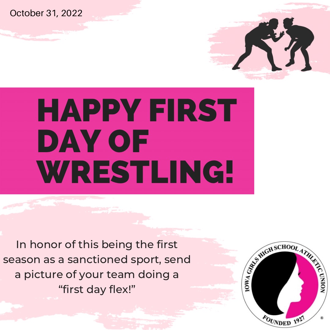 ighsauwrestling's tweet photo. TODAY IS THE DAY!!!
We want to see all of those amazing, strong girls who start practice today! Tag us in your program's best 'First Day Flex' picture! 
Be fierce &amp; have fun!! 💪💪💪
#iowagirl #dayone #grapplegals https://t.co/g7IMfx8wqL