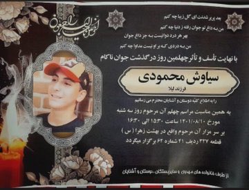 ShelerHaghani's tweet photo. لیلا را یادتان هست؟ همان زنی که گفت از هیچ کس نمی‌ترسد. زنی که عکس «سیاوش ایران» را در خیابان بالا برد و گفت «من افتخار می‌کنم مادر #سیاوش‌_محمودی هستم». یادتان هست؟ 
در سوگ چهلمین روز از کشته شدن سیاوش، لیلا فردا منتظر بچه‌های ایران است.

#مهسا_امینی https://t.co/LIxJ7ihu95