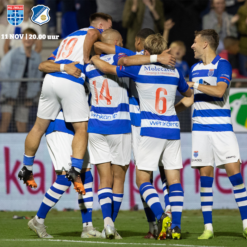 PECZwolle's tweet photo. 🆕 𝐏𝐄𝐂𝐅𝐑𝐈𝐃𝐀𝐘

⚔️ PEC Zwolle - FC Eindhoven
🗓 11 nov | 20.00 uur
🎟 Haal nu je tickets!

#peczwolle #pecfriday #peceind