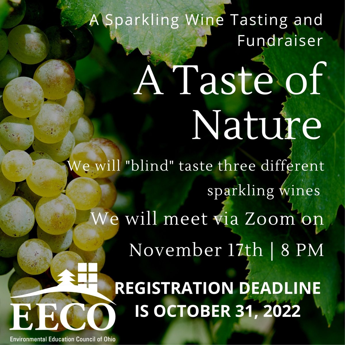 directorEECO's tweet photo. Want to hear a scary story?? The deadline for the EECO Taste of Nature Wine Tasting is TODAY! EEEeeekkk!!!  Register before it is too late!!
#EE #learnsomethingnew #sharetheknowledge #idrinkwine #supporteeco #winetasting #makeitaparty 
https://t.co/o93vxGXPT6 https://t.co/VBXehst0LG