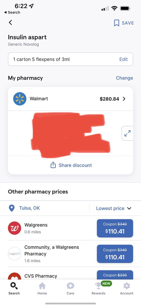 ClintCator's tweet photo. @gregnjgovernor @POTUS There’s your pen cost cash money and that’s for 5 pens of some of most popular insulin. https://t.co/ceZ10yhcS9