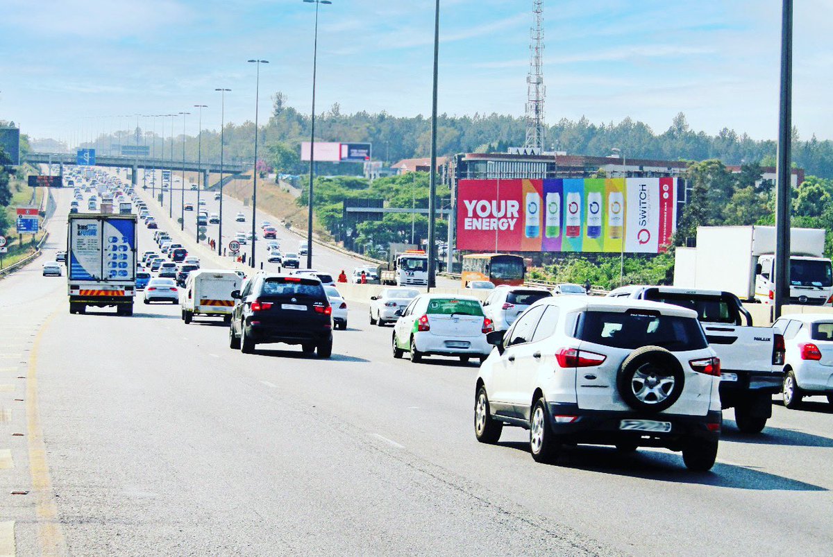 Beautiful @drinkswitchenergy creative change on our large iconic billboard situated near the Rivonia Road off-ramp. 

This 10m x 40m billboard structure faces the N1 freeway with uninterrupted traffic heading east towards the Buccleuch intersection.

 #outdoor #advertising #OOH
