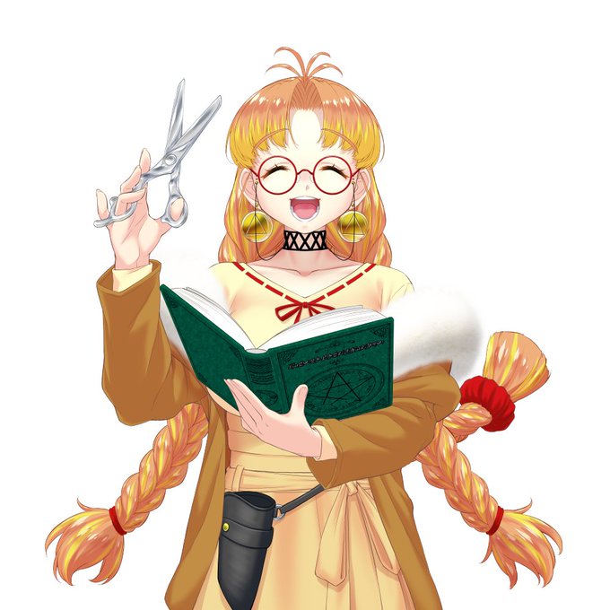 依頼Vチューバーの作画、
ハサミ持ち差分作ったら
何か不穏な感じになったw 