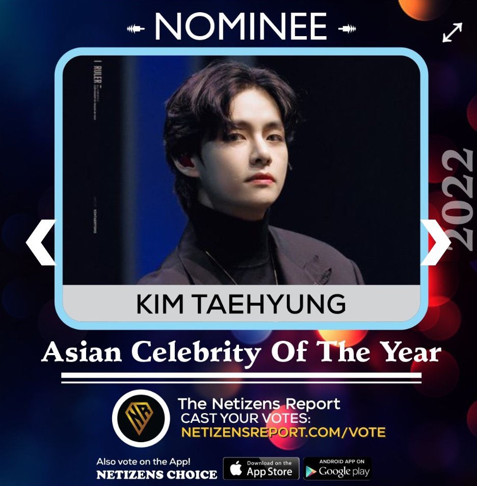 stream4taekook's tweet photo. RT AND REPLY ‼️‼️‼️

200 replies, 100 rts 

I vote #V of @BTS_twt  for #NETIZENSREPORT as Asian Celebrity of the year #ACOTY2022
#NOMINEE https://t.co/7QdjtOtPNM