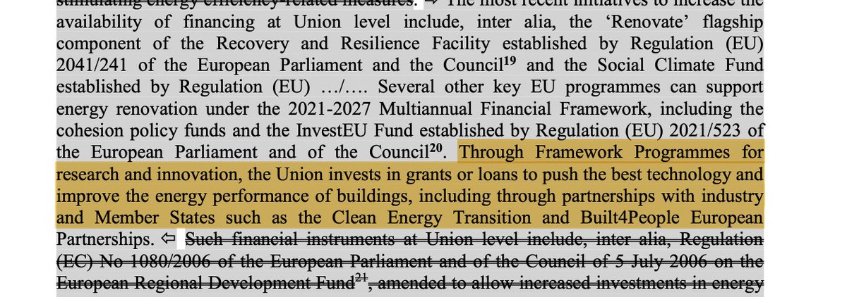 We must redouble our efforts to achieve our climate targets. BUT Draft Directive on Energy Performance has it wrong: #HorizonEurope is NOT a piggy-bank for implementing ('pushing') policy/existing technology, it must remain focused on breakthrough R&I. 👉bit.ly/3NpukRV