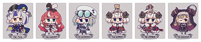 タロット大アルカナモチーフのキャラクターをちまちま描いてまして、無事22人揃いました🔮
#創作 