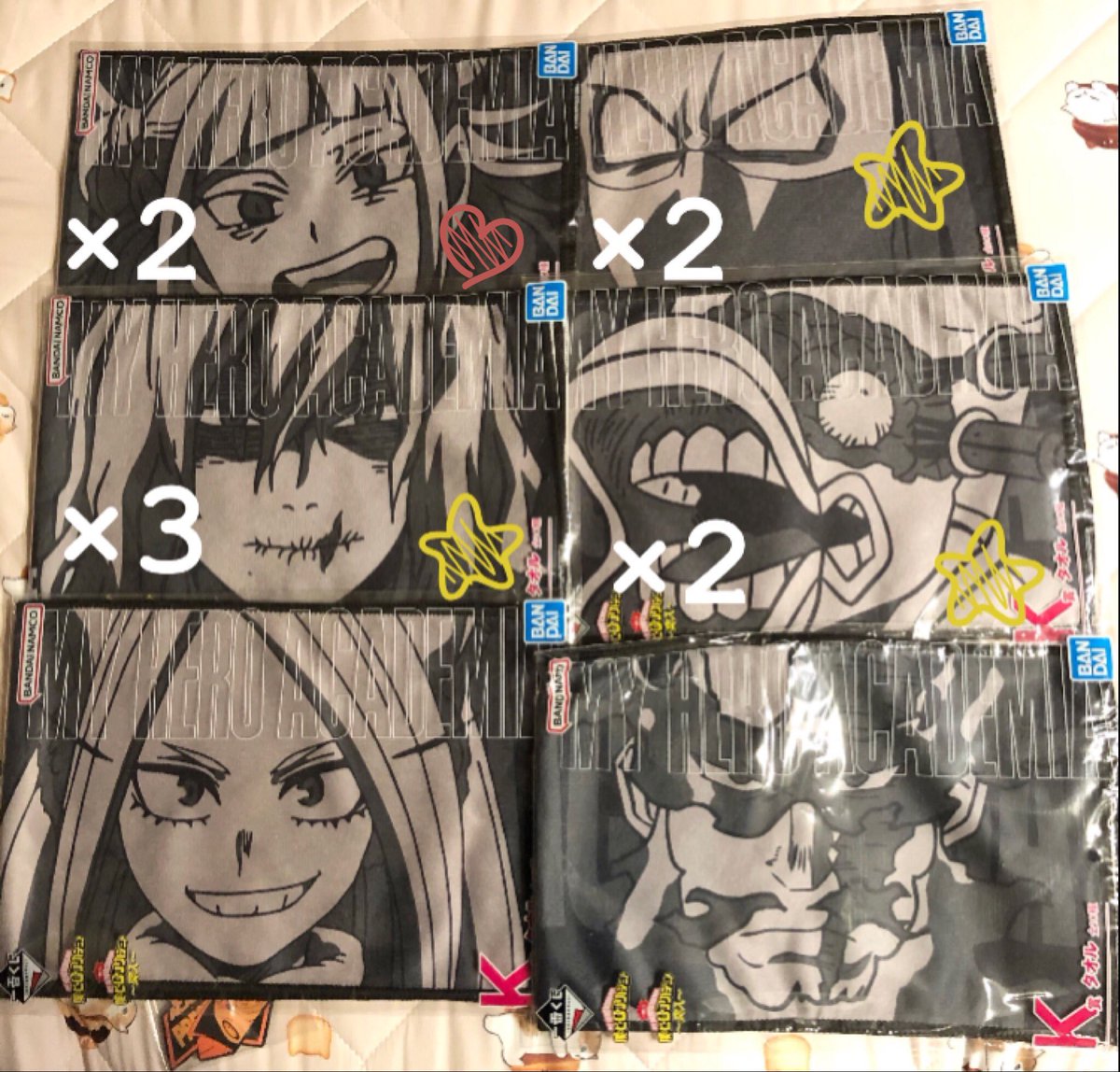 mmou16's tweet photo. 【譲渡・拡散希望】
一番くじ 僕のヒーローアカデミア 突入 ヒロアカ
■譲
・J賞 クリアファイル
・ K賞 タオル
・L賞 ラバーチャーム
プレゼント・マイク 荼毘 ジョン 爆豪 弔 トゥワイス トガヒミコ エンデヴァー ホークス デク 出久 ミルコ
■求
300円+送料※ALTに条件有 https://t.co/ohZOIgnzhR