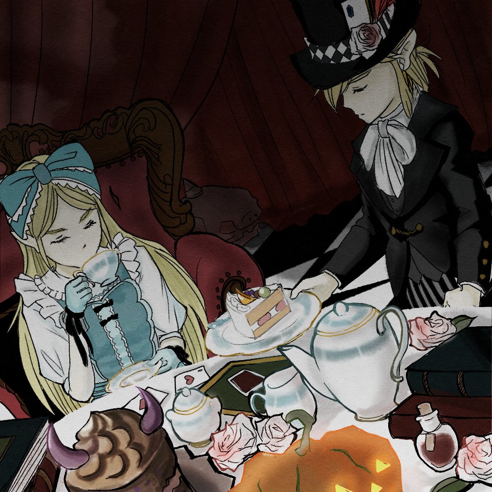#Linktober2022 #BOTW 
day31:free for all!

Happy Halloween?
crazy tea party