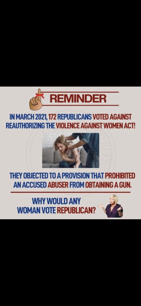 🔴🔴The party of violence & hatred all voted against protecting women from violence…vote accordingly Ladies🔴 #VoteBlueToProtectWomen #VoteBlueForSoManyReasons