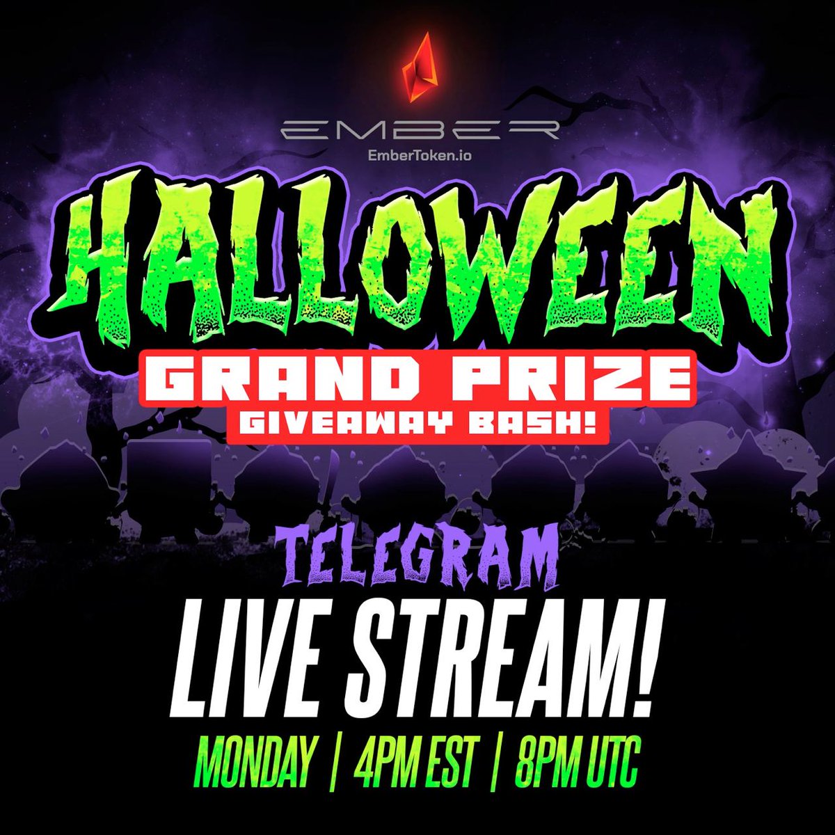 Twin77Doogie's tweet photo. Happy Halloween! 👻🎃No tricks, just the best treats on the block.🔥https://t.co/x0DYc1CuCR🔥
@EmberToken #Halloween #Telegram #Crypto #cryptocurrencies #Giveaway https://t.co/WXJD78R5v6