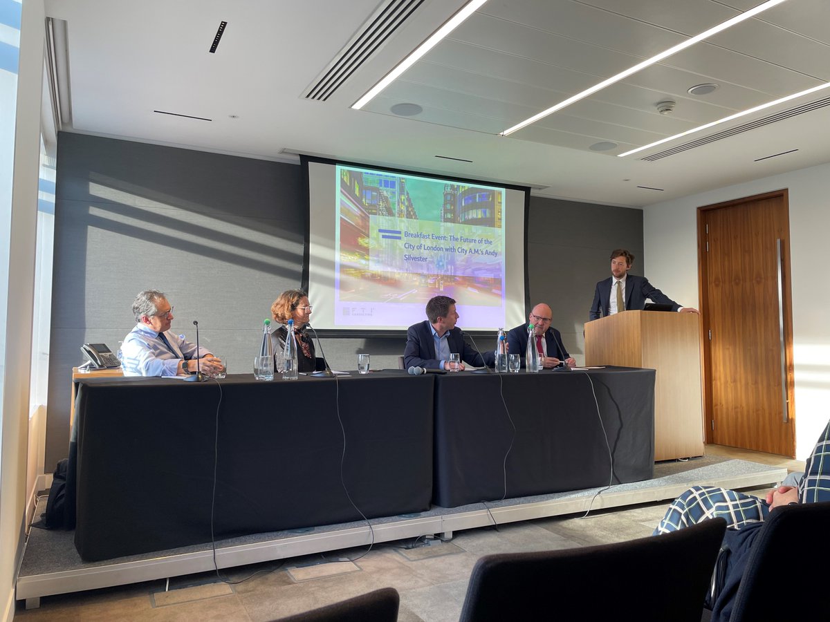 Enjoyed last week’s <a href="/CityAM/">City A.M.</a> panel with <a href="/silvesterldn/">Andy Silvester</a> &amp; other City leaders. Interesting discussion on the future of the Square Mile &amp; how we ensure it remains an exciting place to visit &amp; work. Our transformation of <a href="/Broadgate/">BroadgateConsultants</a> into a 24:7 destination has an important part to play