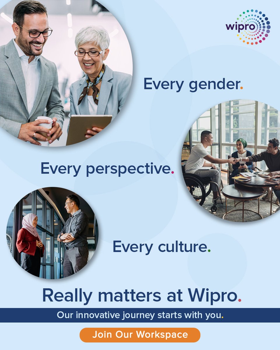 We dedicate ourselves to reshaping society with @Wipro’s diversity and inclusion initiatives. #WiproCareers #InclusionAndDiversity