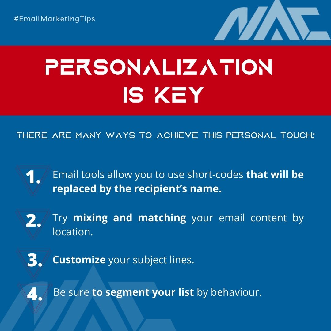 NACoaching's tweet photo. Are you using #emailmarketing for your business?

When looking to build a nurturing campaign, it's important to personalize your emails.

Remember...you are still speaking to 👨‍⚕️👨‍🔧👩‍🍳👨‍💼👩‍🎨humans. Make your emails sound like you are actually speaking to them. https://t.co/GAelJEjJcp
