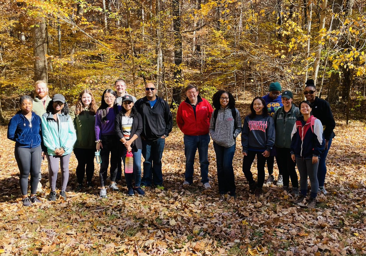 BanRidaW's tweet photo. Beautiful day last Friday taking an ‘educational hike’ with our #uoflsuperfund &amp; T32 trainees at the Jefferson Memorial Forest, Louisville, KY. Thanks to the UofL SRC Community Engagement and Training Cores for making this possible! https://t.co/HuN6ptyGyR