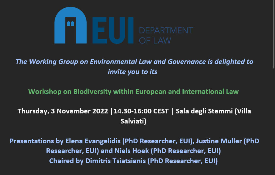 EUI Environmental Law and Governance Working Group tweet media