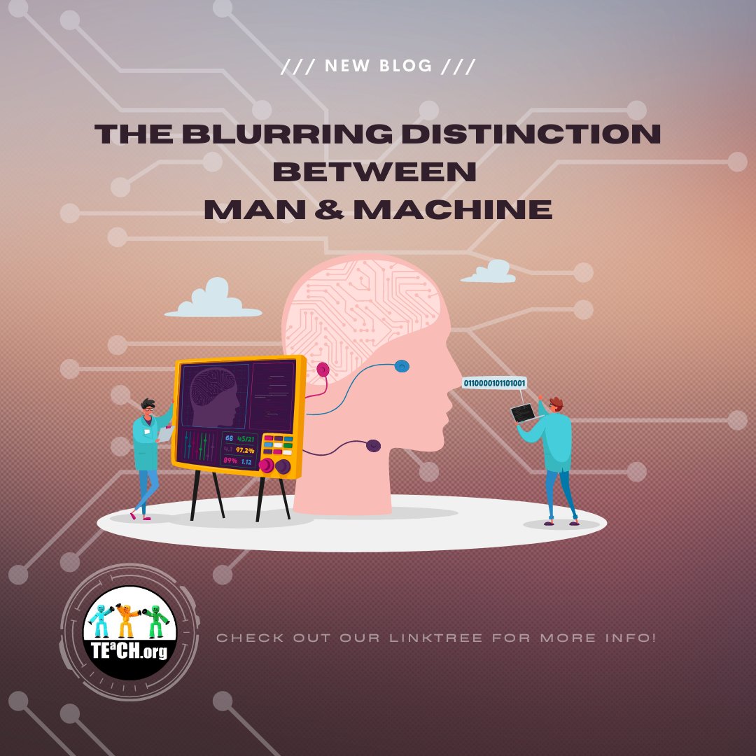 teachtechorg's tweet photo. We just released a new blog, “The Blurring Distinction Between Man &amp; Machine.” Check it out here 👉🏽 https://t.co/euLY55xjzX and let us know how your thoughts on AI!

#techtech #technology #ai #machine #automation #programming #machinelearning #robots #graphicaluserinterface https://t.co/S1Fe7R2NV0