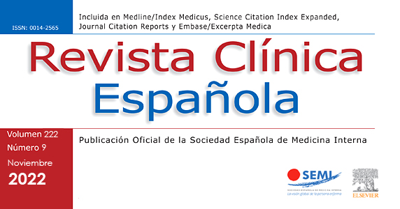 📕Publicado ya el número de noviembre de Revista Clínica Española @RCE_SEMI 📄Vol. 222 / Núm. 9 😉¡No te lo pierdas! 📲Puedes consultarlo a través de este enlace⬇️ 🔗revclinesp.es/es-vol-222-num… #SEMITuit #MedicinaInterna